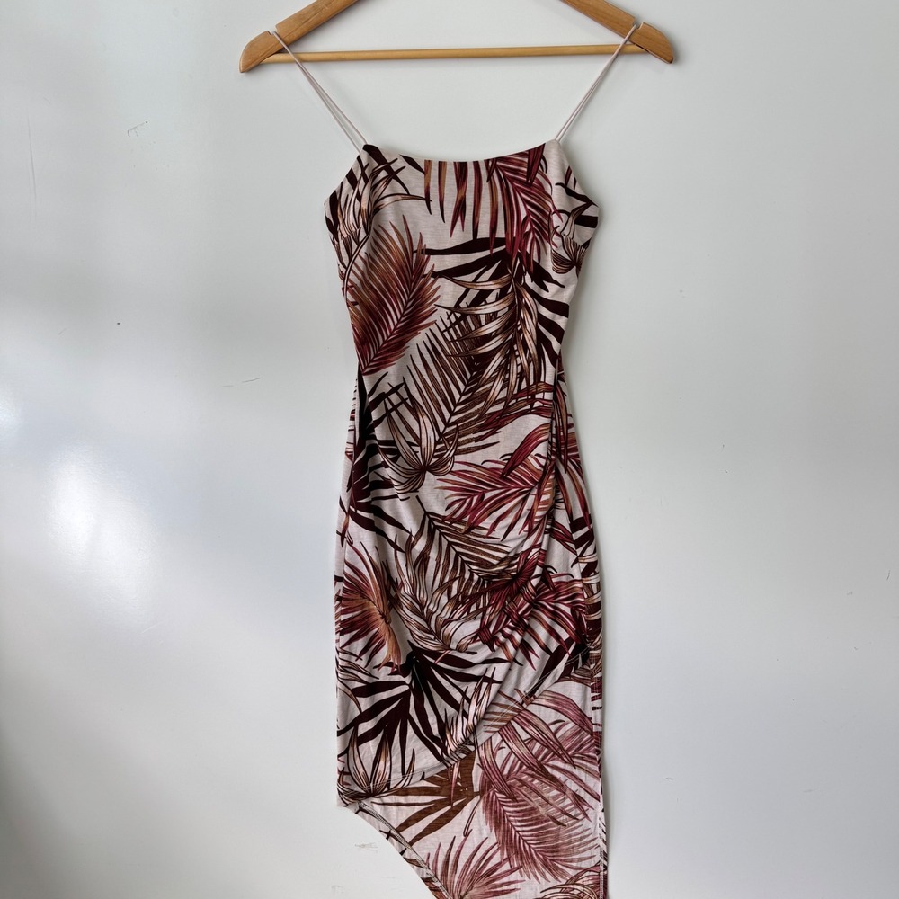 Ruda Made In Mexico‎ Bodycon Dress Tropical Print Sleeveless Mini Dress XS